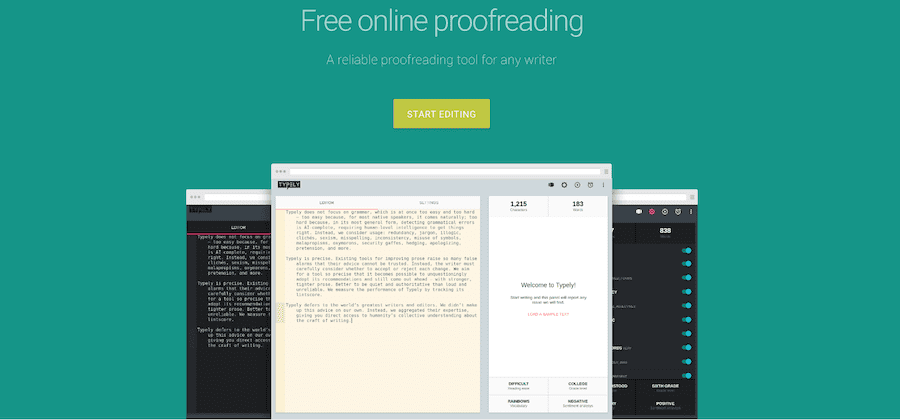 Free proofreading editor for bloggers - Typely screenshot-min