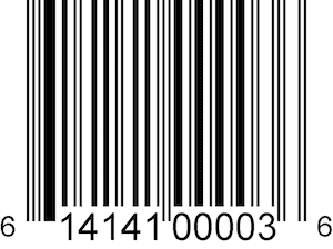 Example of an UPC A barcode