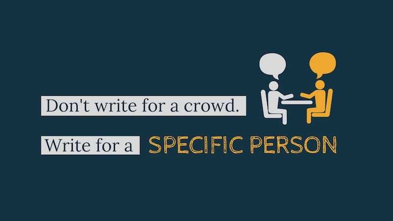 Content marketing tip: write for a specific person