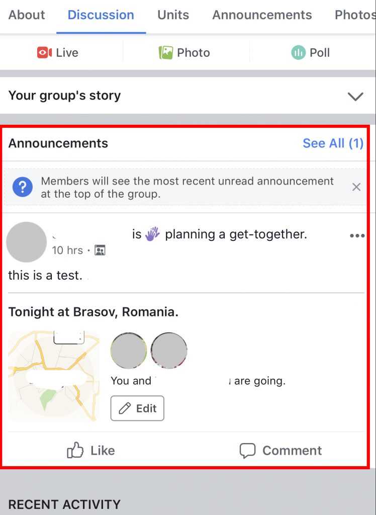 Mark as Announcement - New Facebook Groups Features 2018 - DrSoft