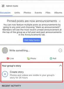 Stories in Facebook Groups - DrSoft - Video Content in Facebook Groups
