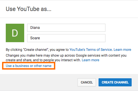 How to name your YouTube channel