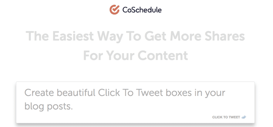 Free blogging tools WordPress plugin for bloggers - Click to tweet by CoSchedule screenshot-min